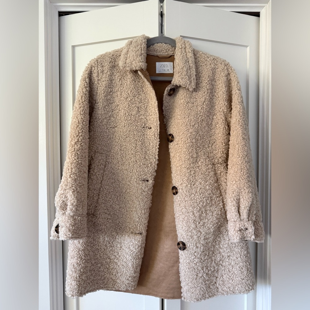 Zara Girl’s Beige Teddy Jacket